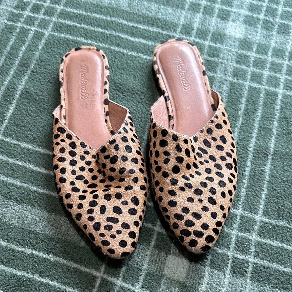 Madewell Leopard Print Women's Mules 8.5 - Picture 1 of 8